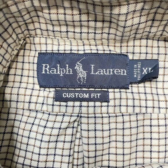 Polo Ralph Lauren Button Down Shirt  Classic Fit White Gingham Size XL - Picture 4 of 4